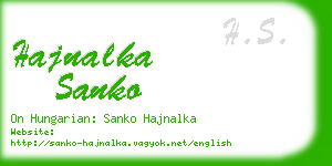 hajnalka sanko business card